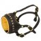 Open Nose Studded Leather Dogue de Bordeaux Muzzle With Nappa Padding