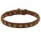 Handcrafted Leather Dogue de Bordeaux Collar with "Caterpillar" Studs