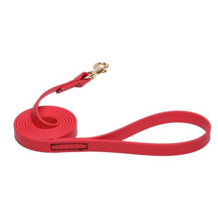 Red Waterproof Dogue de Bordeaux Leash Made of Biothane