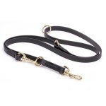 Multipurpose Black Biothane Dogue de Bordeaux Leash for over 7 Different Activities