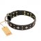 "A La Mode" FDT Artisan Handcrafted Black Leather Dogue de Bordeaux Collar