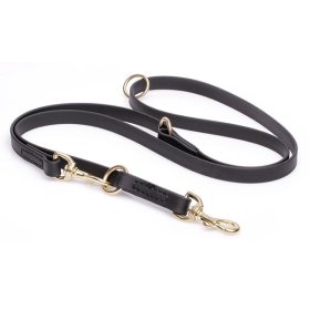 Multipurpose Black Biothane Dogue de Bordeaux Leash for over 7 Different Activities