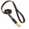 Studded Leather Dogue de Bordeaux Leash for Dog Walking and Training