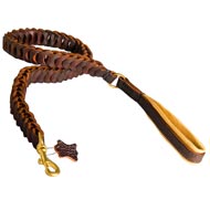 Anti-pulling Braided Leather Dogue de Bordeaux Leash