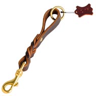 Short Leather Dogue de Bordeaux Leash (Pull Tab Leash)