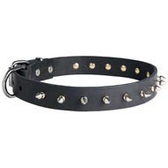 Dogue de Bordeaux Leather Collar Spiked 30 mm