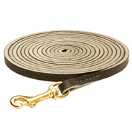 Long Leather Dogue de Bordeaux Leash for Tracking, Training and Walking