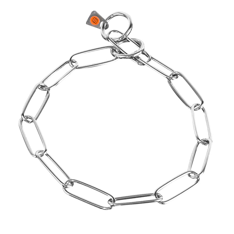 Stainless Steel Long Link Fur Saver Dog Collar - 3.0 mm