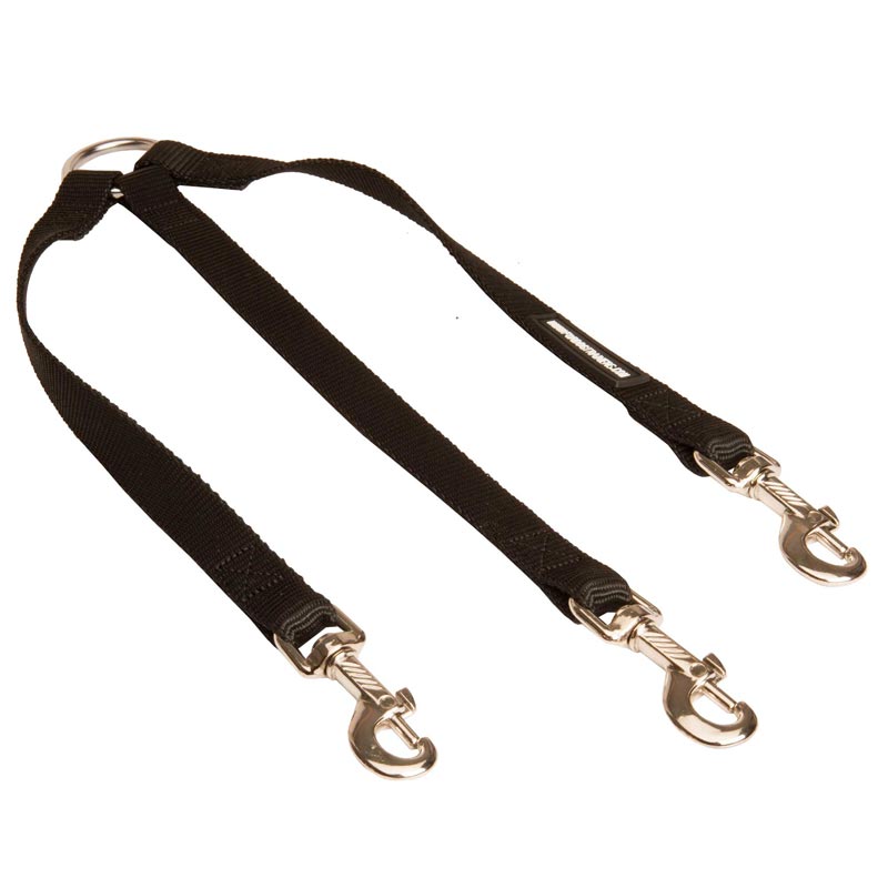 Triple Nylon Dogue de Bordeaux Coupler for Walking 3 Dogs