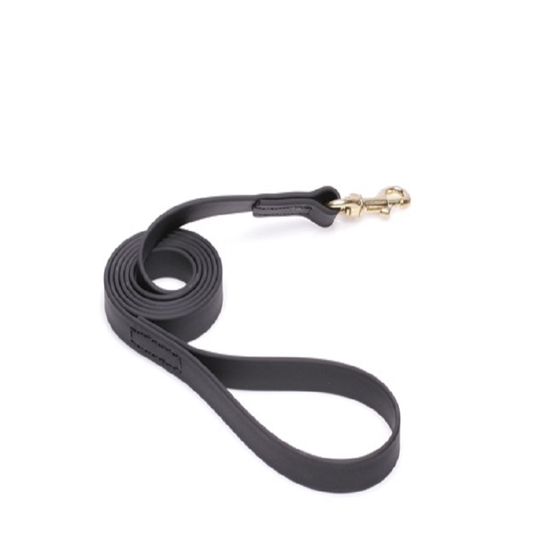Black Waterproof Dogue de Bordeaux Leash Made of Biothane