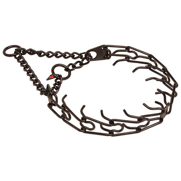 Strong Herm Sprenger Dogue de Bordeaux Pinch Collar of Black Stainless Steel - 2.25 mm (1/11 inch)