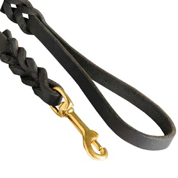 Dogue de Bordeaux Leash Brass Snap Hook and Soft Handle