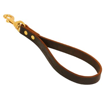 Dog Leather Brown Leash for Making Dogue de Bordeaux Obedient