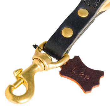 Short Control Dog Leash Fully Leather with Snap Hook for Dogue de Bordeaux